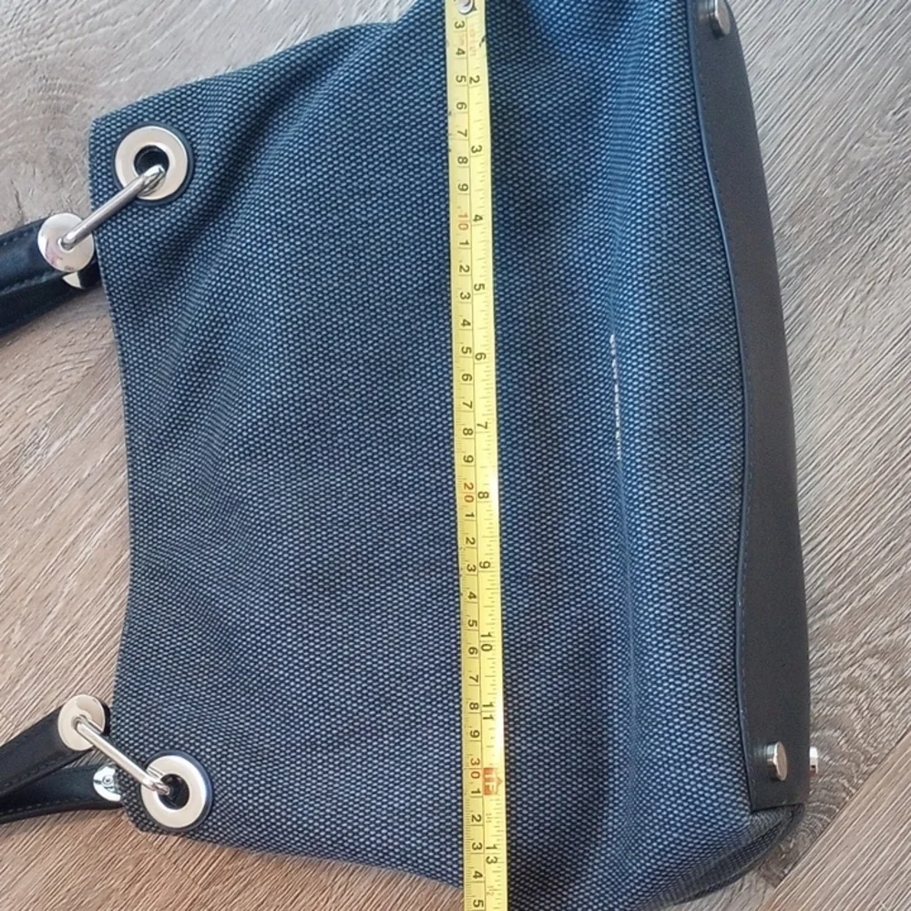 NWT Michael Kors Black Structured Shoulder Bag with Silver Hardware - Picture 7 of 7